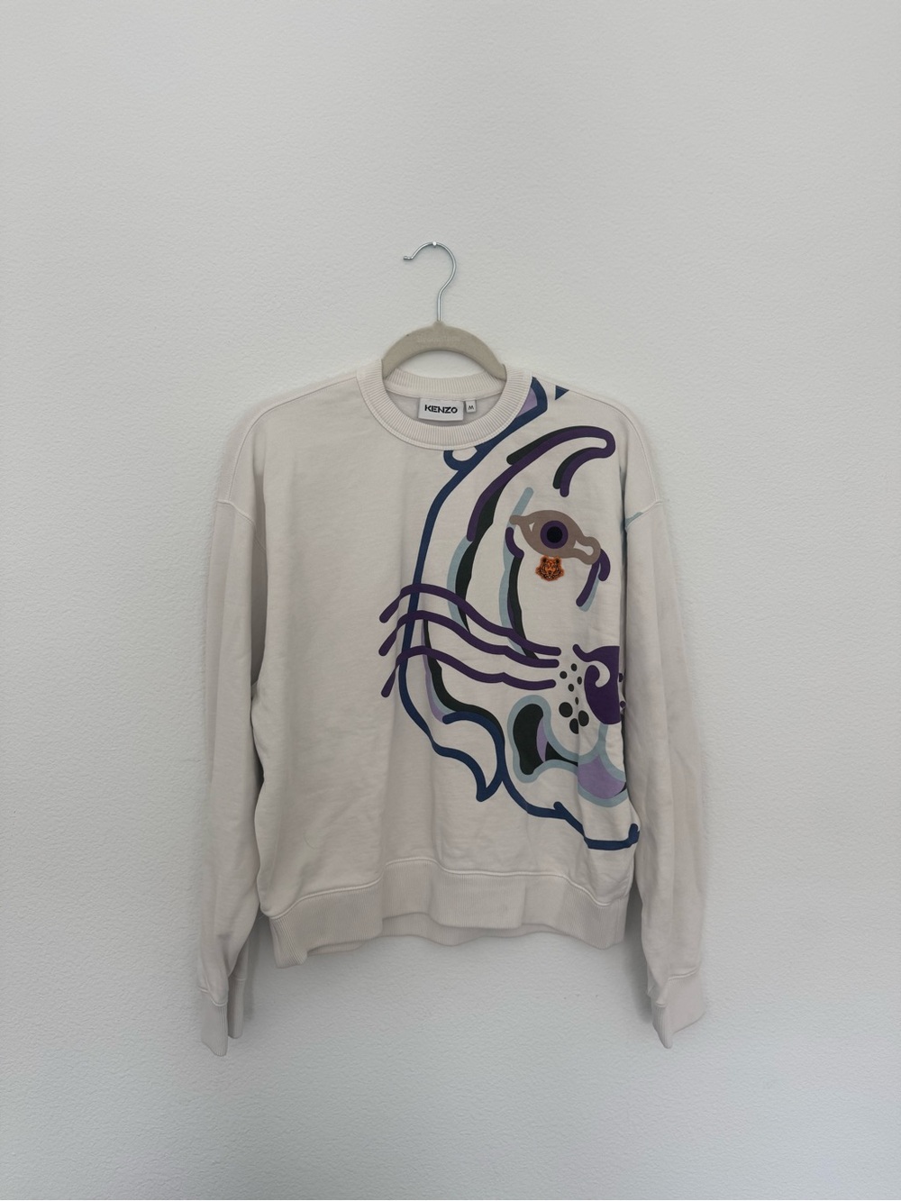 Kenzo Men's white Graphic Tiger-Print Sweatshirt